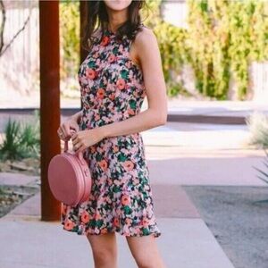 JCrew Floral Sleeveless Dress - Pink and Green